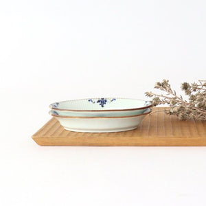 Shinogi Oval Plate S LEAVES Porcelain Koyo Kiln Arita Ware