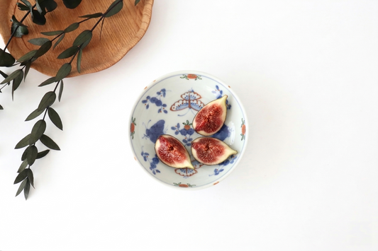 Round Sauce Plate Flower and Butterfly 10.5cm/4.1in | Arita Ware