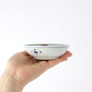 Small round plate 10.5cm/5.9in Tenkei Flower and Butterfly Porcelain Arita Ware