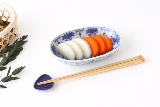 Oval Sauce Plate Twin Deer | Arita Ware