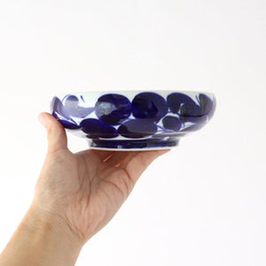 Round Large Bowl Blue Flowers 16㎝/6.3in | Serving Bowl Hasami Ware