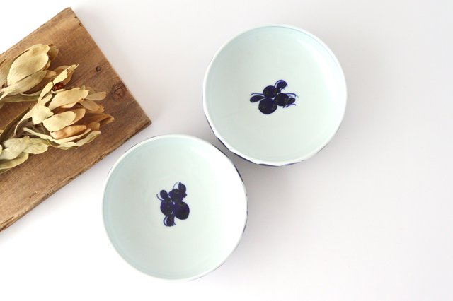 Round Large Bowl Blue Flowers 16㎝/6.3in | Serving Bowl Hasami Ware