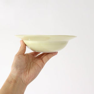 Rim bowl yellow porcelain Hasami ware