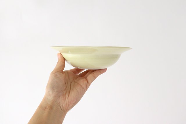 Rim bowl yellow porcelain Hasami ware