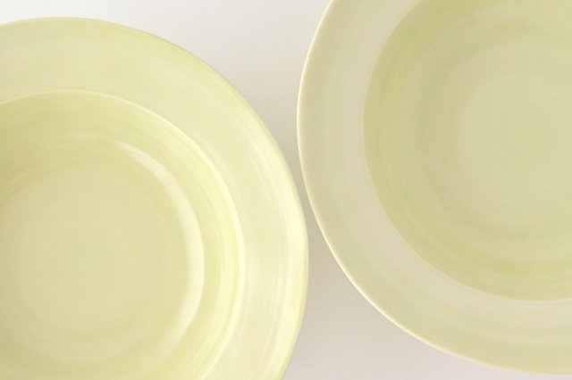 Rim bowl yellow porcelain Hasami ware