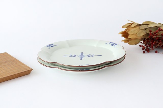 [Uchiru Original] Wreath Plate L Flowercrest Small Flower Porcelain Koyo Kiln Arita Ware