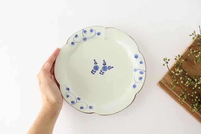 [Uchiru Original] Wreath Plate L Flowercrest Vines Porcelain Koyo Kiln Arita Ware