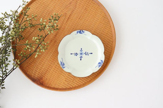 [Uchiru Original] Wreath Plate S Flowercrest Small Flower Porcelain Koyo Kiln Arita Ware