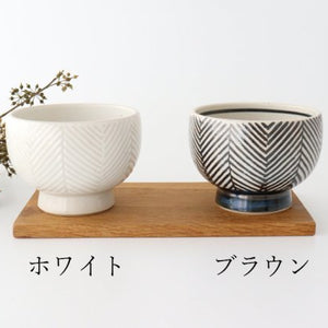 ORIME Small Bowl Herringbone Brown | Hasami Ware