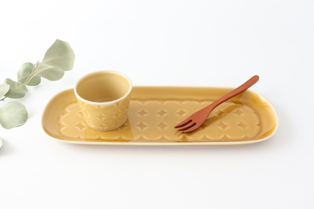 Long plate camel porcelain rondo Hasami ware