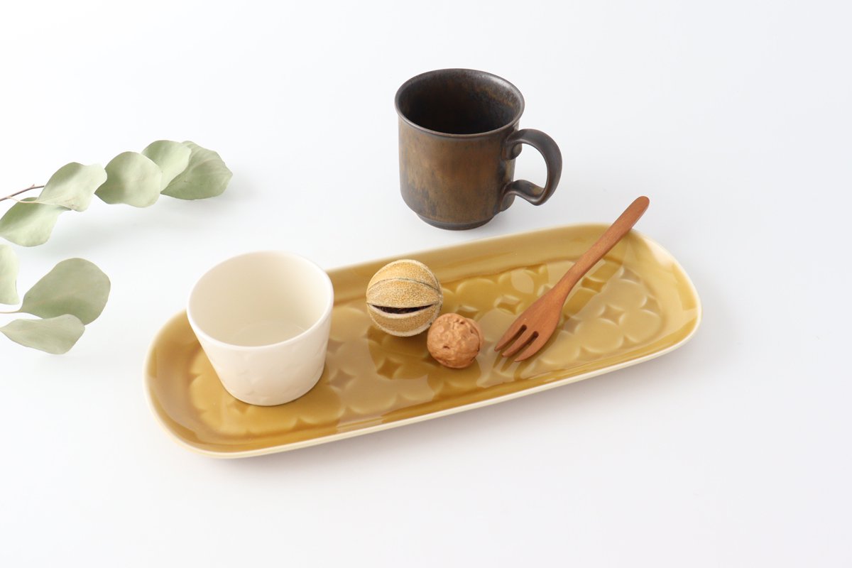 Long plate camel porcelain rondo Hasami ware