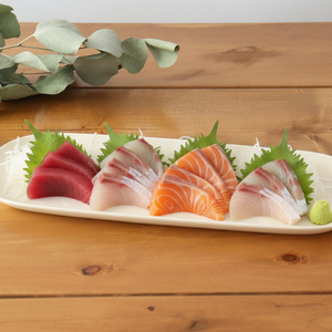 Long plate vanilla porcelain rondo Hasami ware