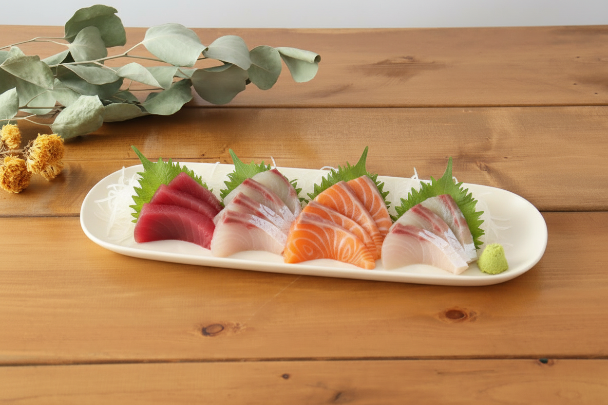 Long plate vanilla porcelain rondo Hasami ware