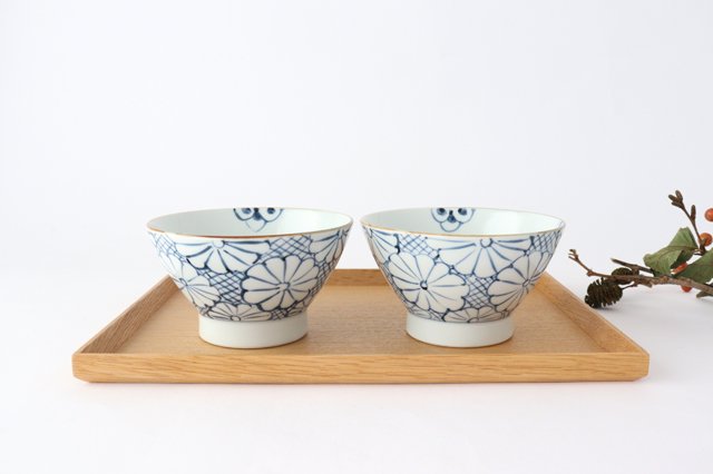 Bowl Blue Chrysanthemum Pattern M | Serving Bowl Arita Ware