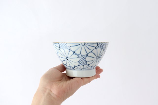 Bowl Blue Chrysanthemum Pattern M | Serving Bowl Arita Ware