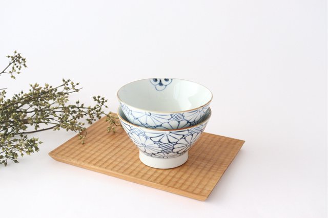 Bowl Blue Chrysanthemum Pattern M | Serving Bowl Arita Ware