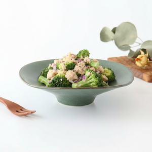 kei Morning Glory-shaped Bowl Green | Serving Bowl Mino Ware