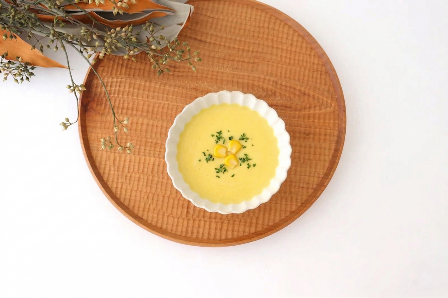 Small Chrysanthemum-shaped Plate Matte White | Mino Ware