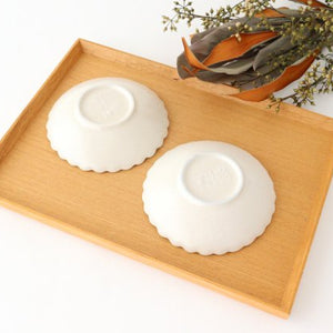 Small Chrysanthemum-shaped Plate Matte White | Mino Ware