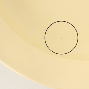 [Mizuki x Uchiru collaboration] 21cm rim deep plate yellow porcelain Hasami ware