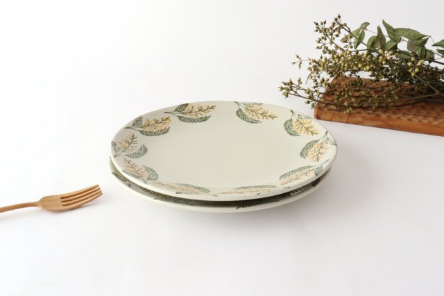 21cm/8.3in Plate Mimosa Pottery Hasamiyaki