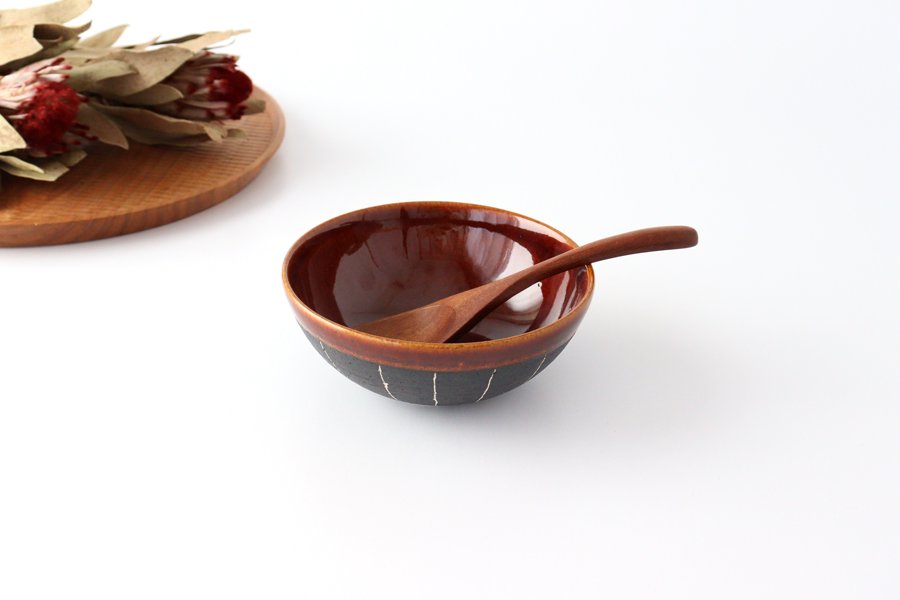 Small Bowl Stripe Brown | Kobachi Shigaraki Ware