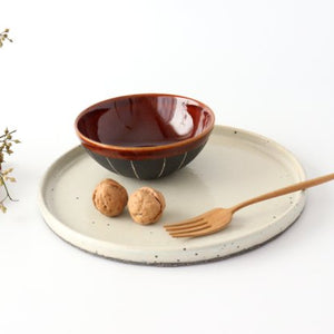 Small bowl, American glaze, pottery, Shigaraki ware