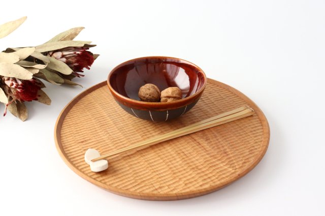 Small bowl, American glaze, pottery, Shigaraki ware