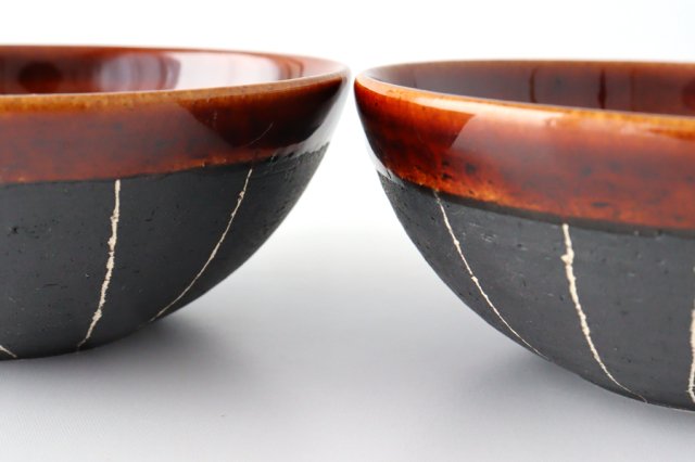 Small bowl, American glaze, pottery, Shigaraki ware