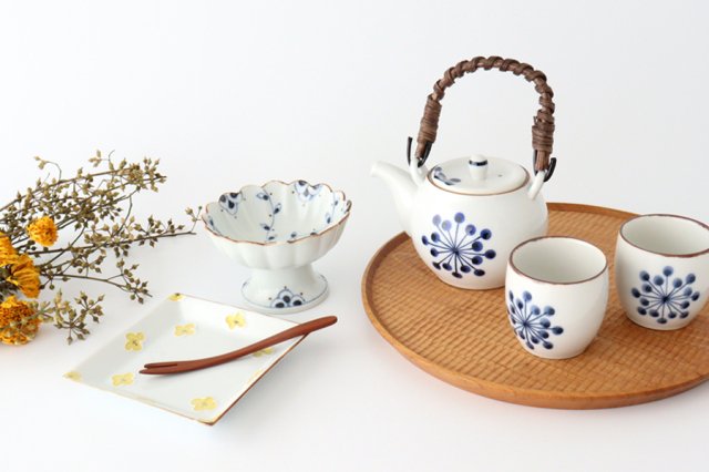 Soba Choko Vine Blue Arabesque | Free Cup Arita Ware