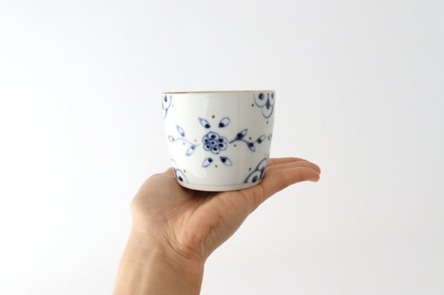 Soba Choko Vine Blue Arabesque | Free Cup Arita Ware