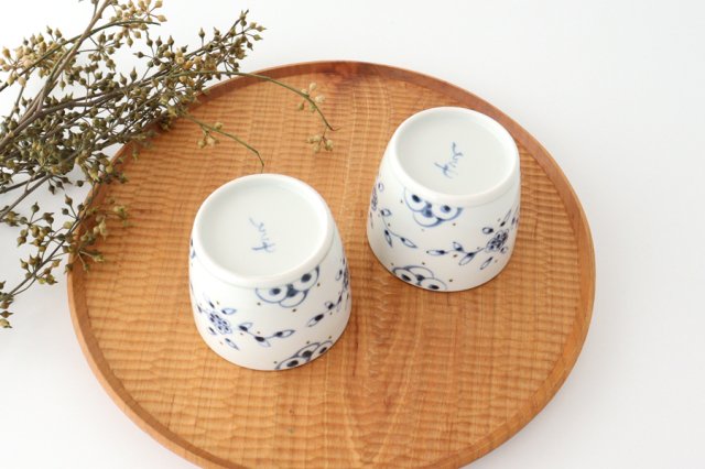 Soba Choko Vine Blue Arabesque | Free Cup Arita Ware