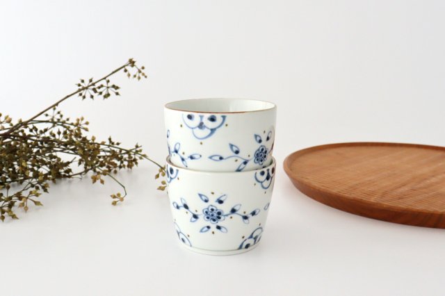 Soba Choko Vine Blue Arabesque | Free Cup Arita Ware