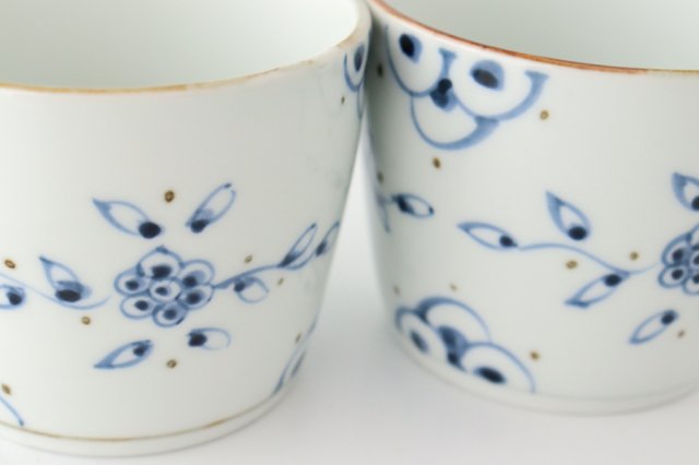 Soba Choko Vine Blue Arabesque | Free Cup Arita Ware