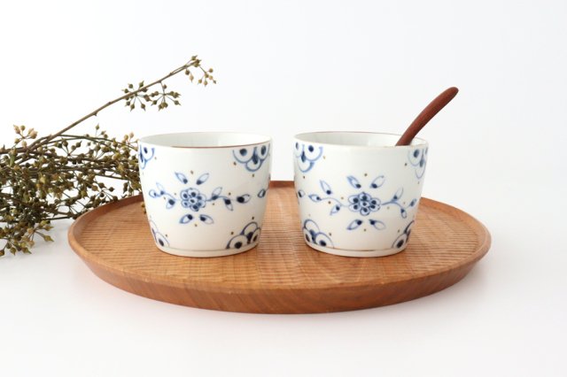 Soba Choko Vine Blue Arabesque | Free Cup Arita Ware