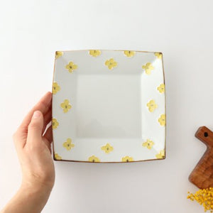 Square plate 16.5cm/5.9in porcelain hana Arita ware