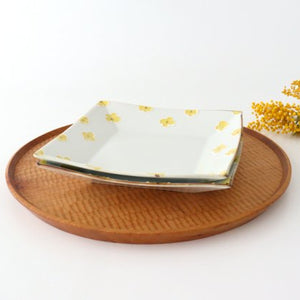 Square plate 16.5cm/5.9in porcelain hana Arita ware