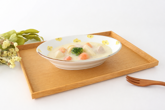 hana Oval Bowl Yellow | Serving Bowl Arita Ware