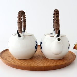 Japanese teapot Hanaten pattern Porcelain Yoshida ware