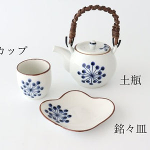 Japanese teapot Hanaten pattern Porcelain Yoshida ware