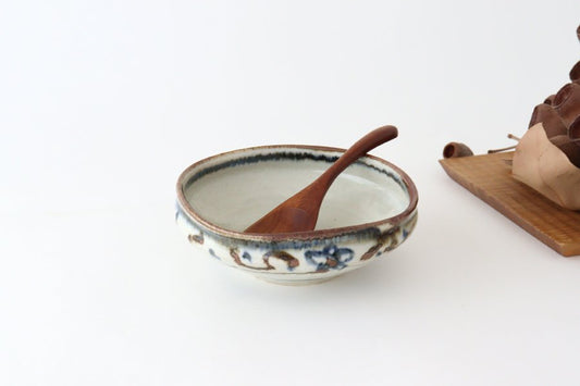 Deflection square bowl Sabannan pottery Minami kiln Mino ware