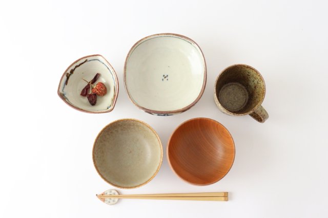 Minami Kiln Square Bowl Rust-Annan | Serving Bowl Mino Ware