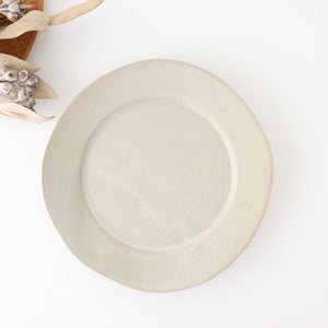 Round plate 24cm ivory porcelain fruit Mino ware