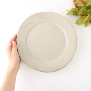 Round plate 24cm ivory porcelain fruit Mino ware