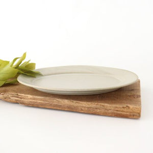 Oval plate 23cm ivory porcelain fruit Mino ware