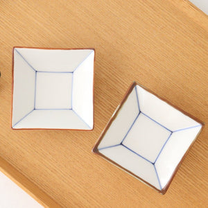 Square Goth Small Blue Porcelain Mino Ware