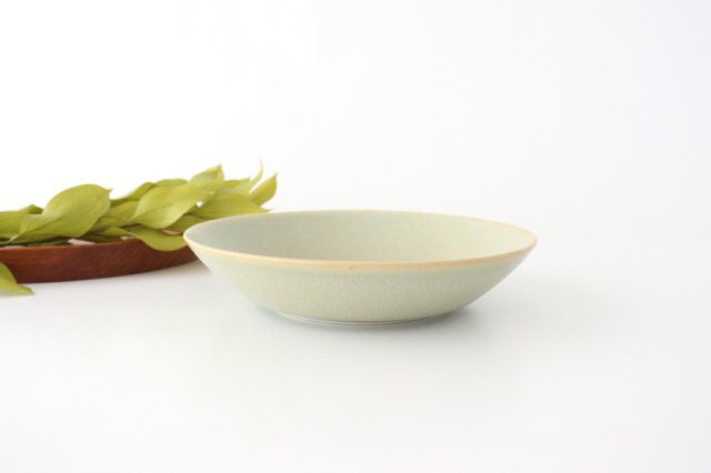 Bowl M Silver Green Porcelain Cuole Mino Ware