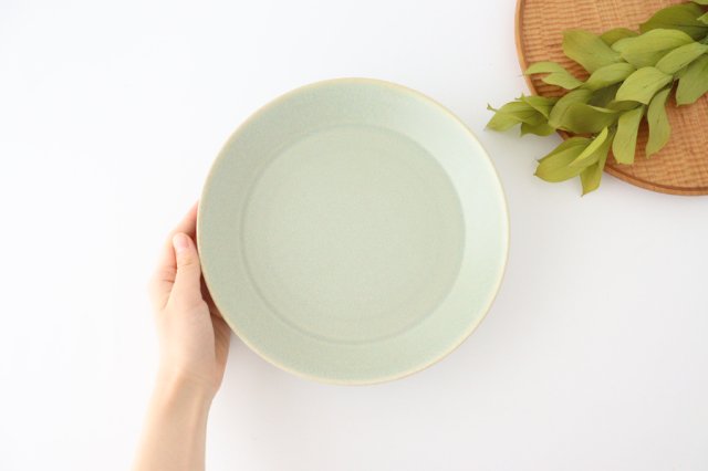 Cuole Round Bowl Silver Green L | Serving Bowl Mino Ware