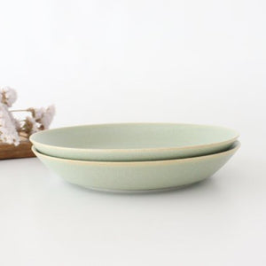 Cuole Round Bowl Silver Green L | Serving Bowl Mino Ware