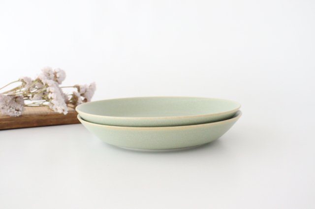 Cuole Round Bowl Silver Green L | Serving Bowl Mino Ware